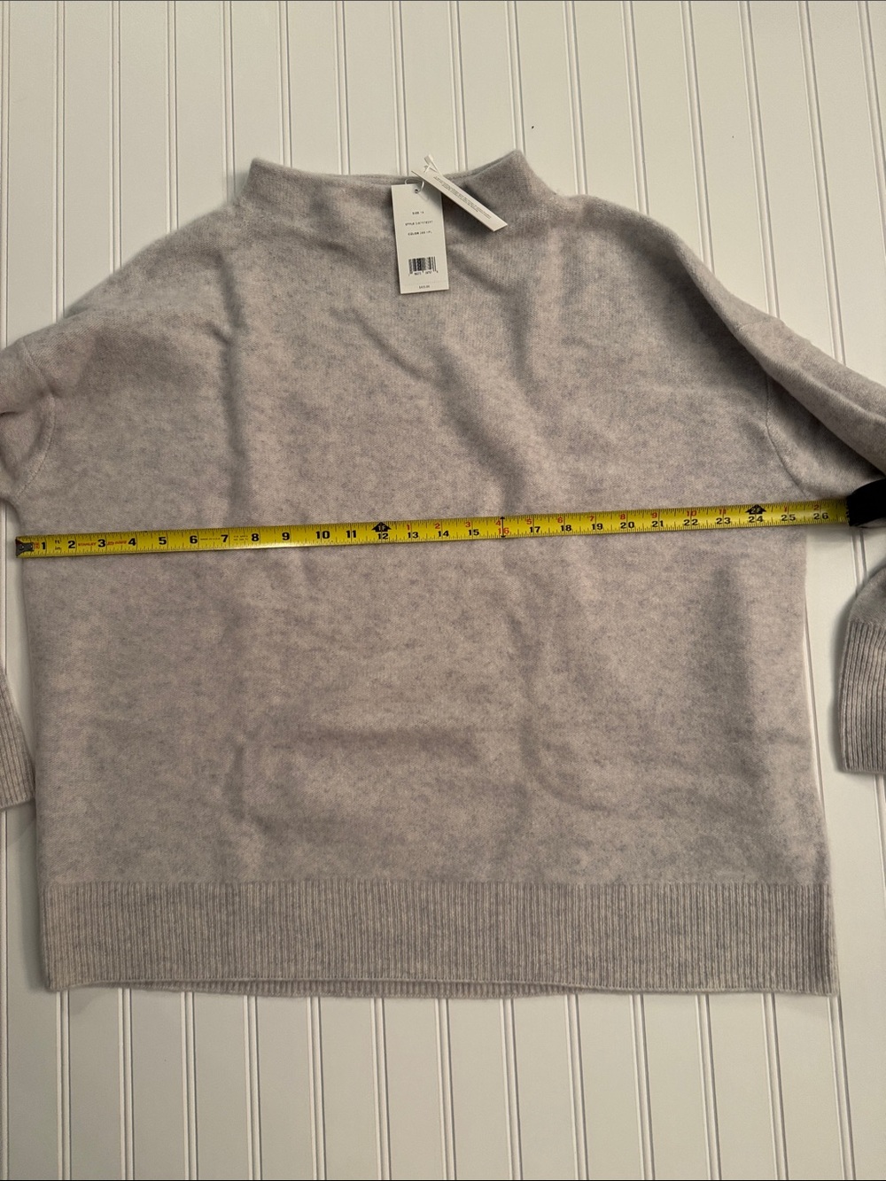 Vince 100% Cashmere Dolman Sweater | 1X | NWT | Light Gray | $425 Retail - Picture 5 of 7